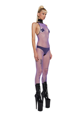 Electric Allure Fishnet Bodysuit