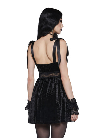 Romantic Mirage Babydoll Dress - Black