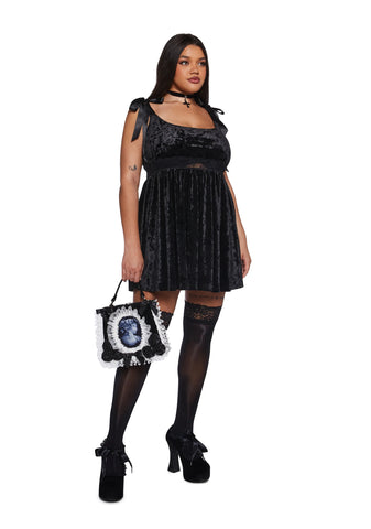 Romantic Mirage Babydoll Dress - Black