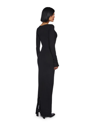 Warp Thermal Maxi Dress With Cut Outs