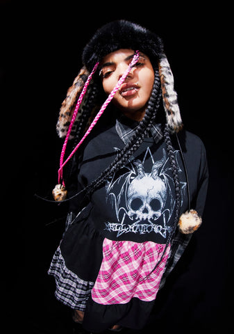 Charmed Wrath Patchwork Babydoll Dress