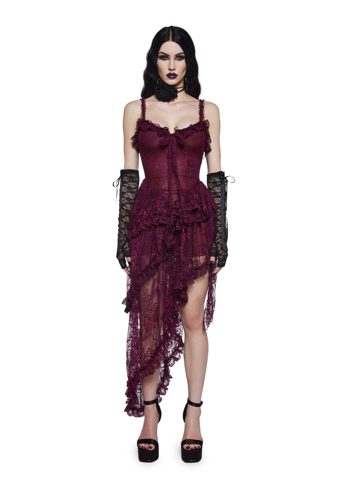Seductive Silence Midi Dress - Dark Red