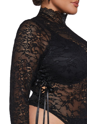 Sultry Provocations Lace Bodysuit