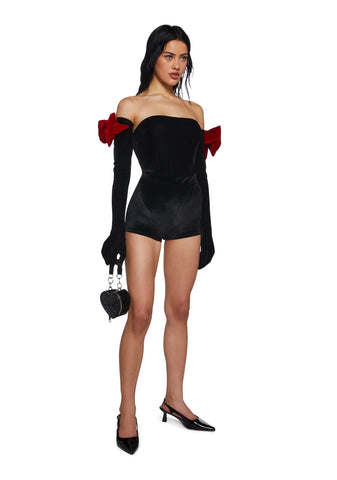 Holiday Heart Bodysuit And Gloves Set