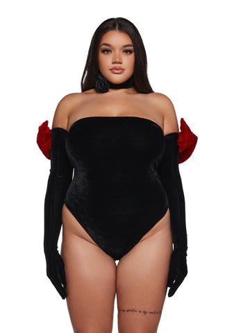 Holiday Heart Bodysuit And Gloves Set