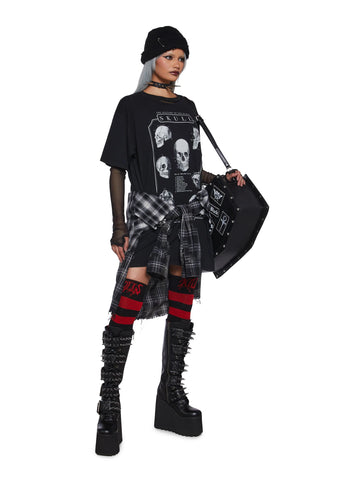 Skull Knowledge Oversized Tee