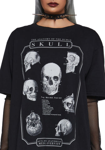 Skull Knowledge Oversized Tee