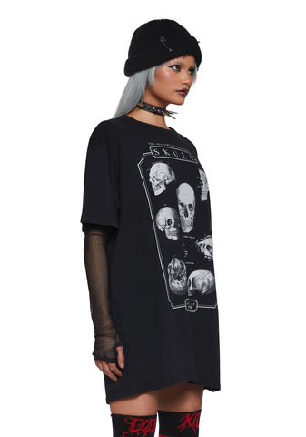 Skull Knowledge Oversized Tee
