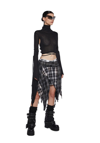 Warp Long Sleeve Crop Top