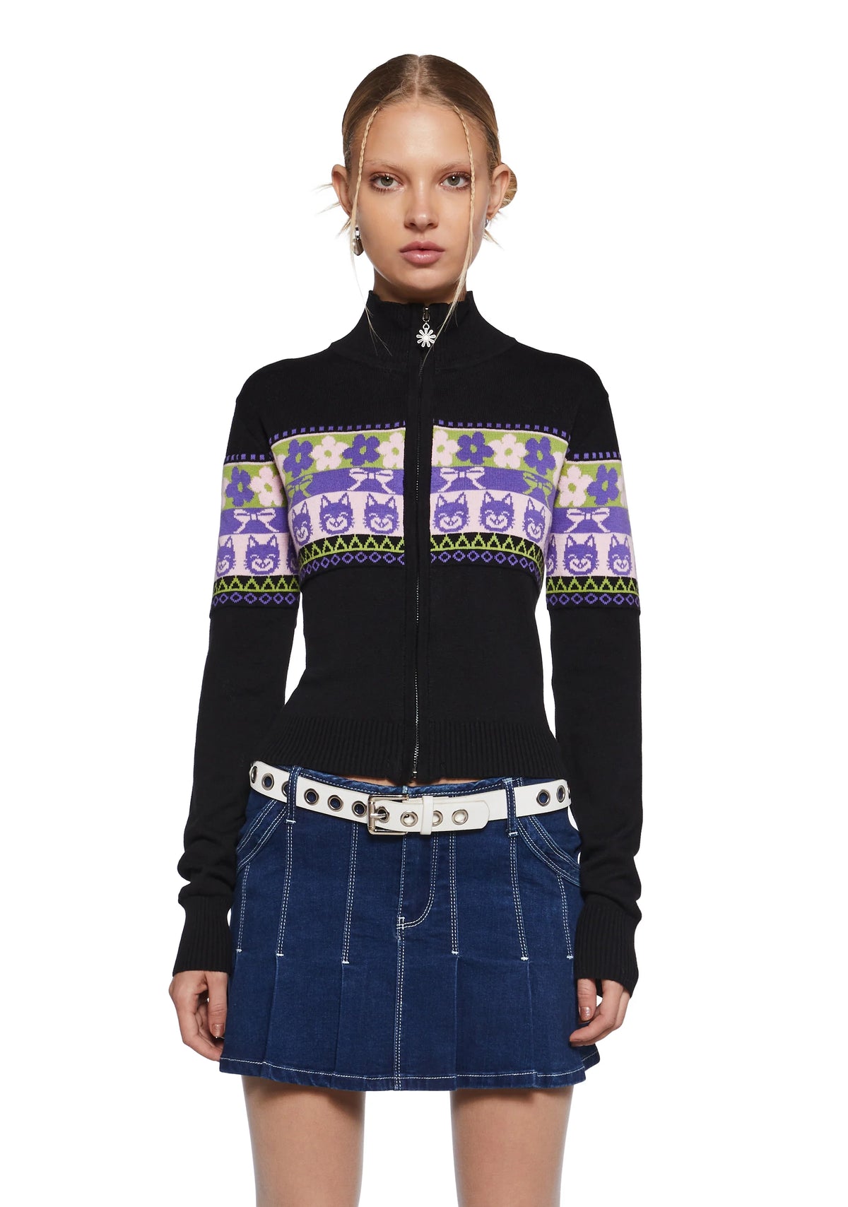 Ultimate Throwback Zip-Up Sweater - Fairisle