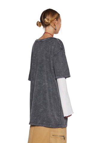 Cat Fan Oversized Tee