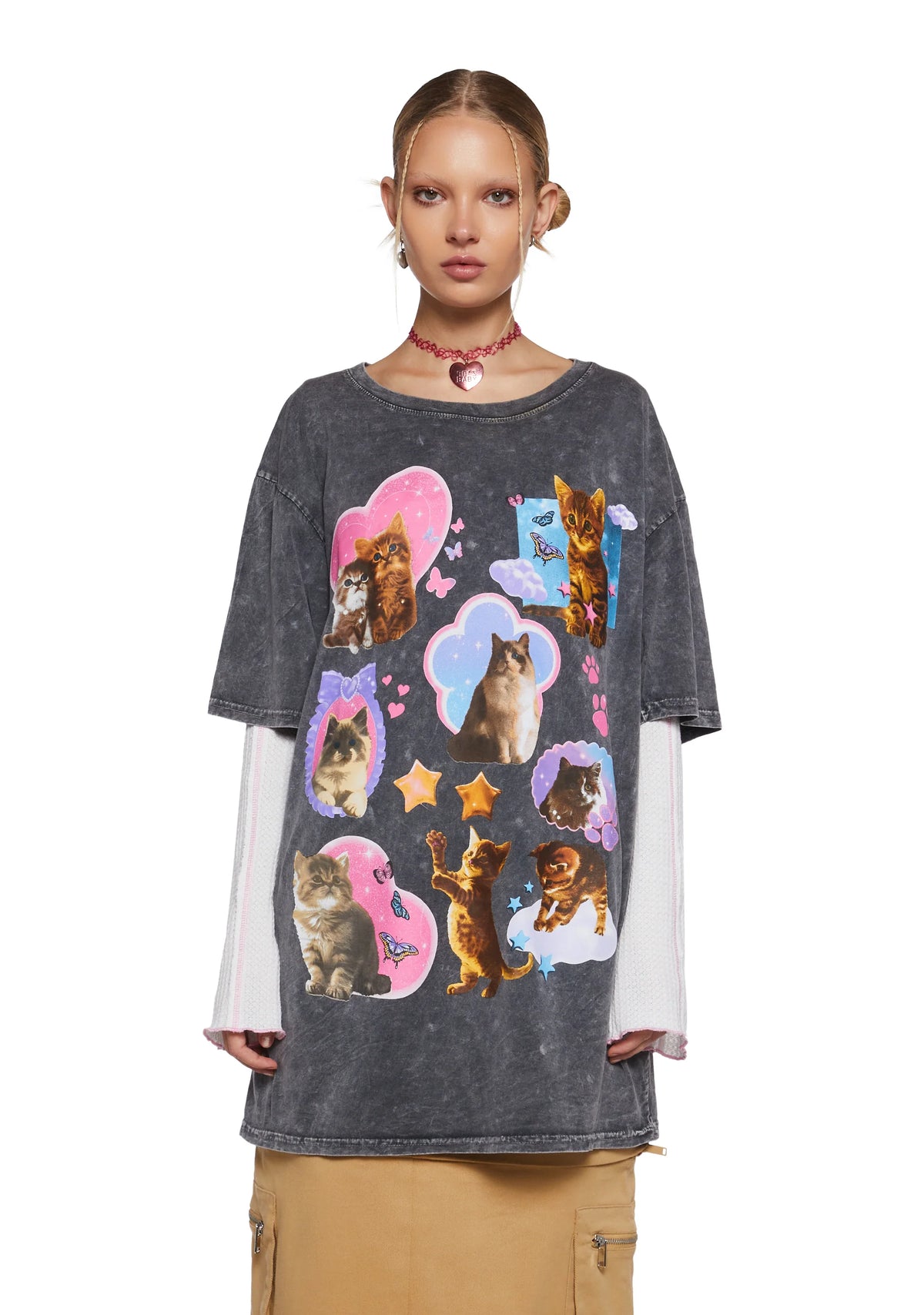 Cat Fan Oversized Tee