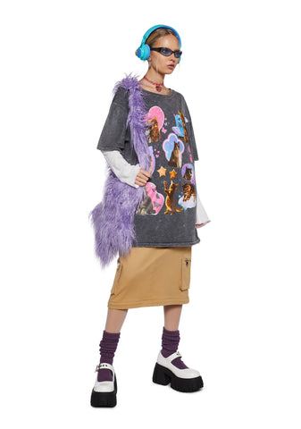Cat Fan Oversized Tee