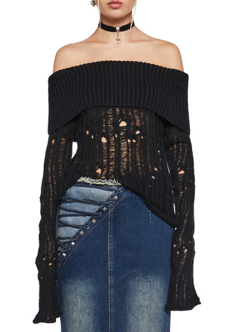 Something About You Distressed Sweater