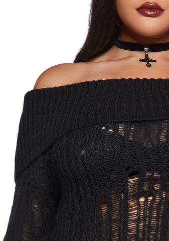 Something About You Distressed Sweater