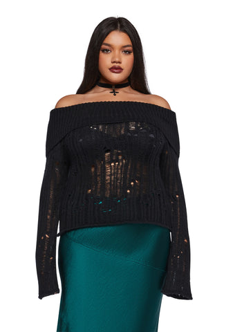 Something About You Distressed Sweater