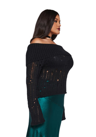 Something About You Distressed Sweater