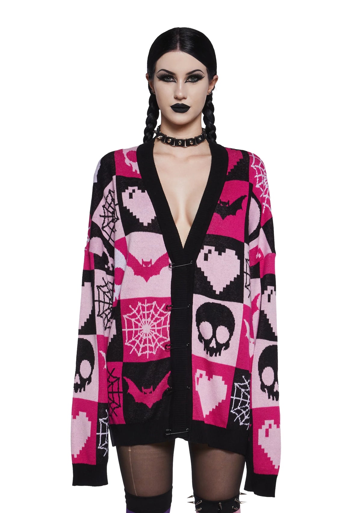 Darkest Affection Patchwork Cardigan