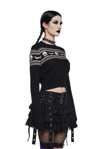 Macabre Wishes Crop Sweater