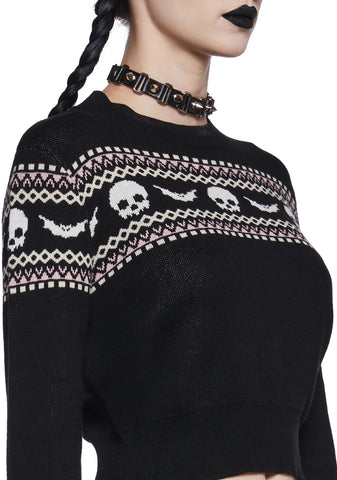 Macabre Wishes Crop Sweater