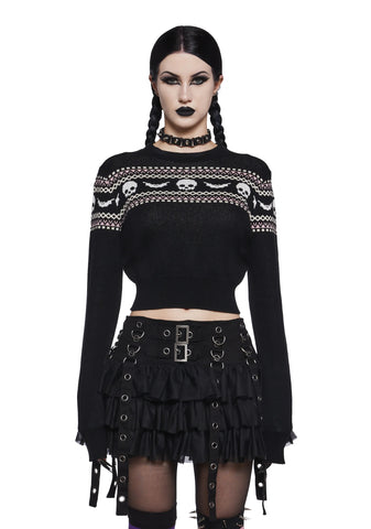 Macabre Wishes Crop Sweater
