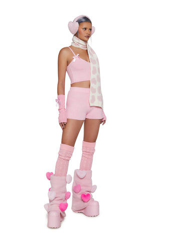 Intarsia Heart Scarf