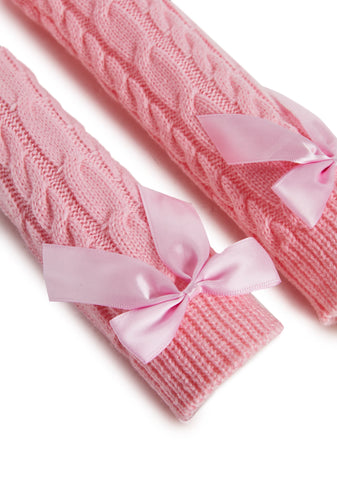 Cable Knit Fingerless Gloves