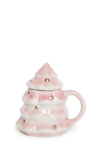 Christmas Tree Lidded Ceramic Mug