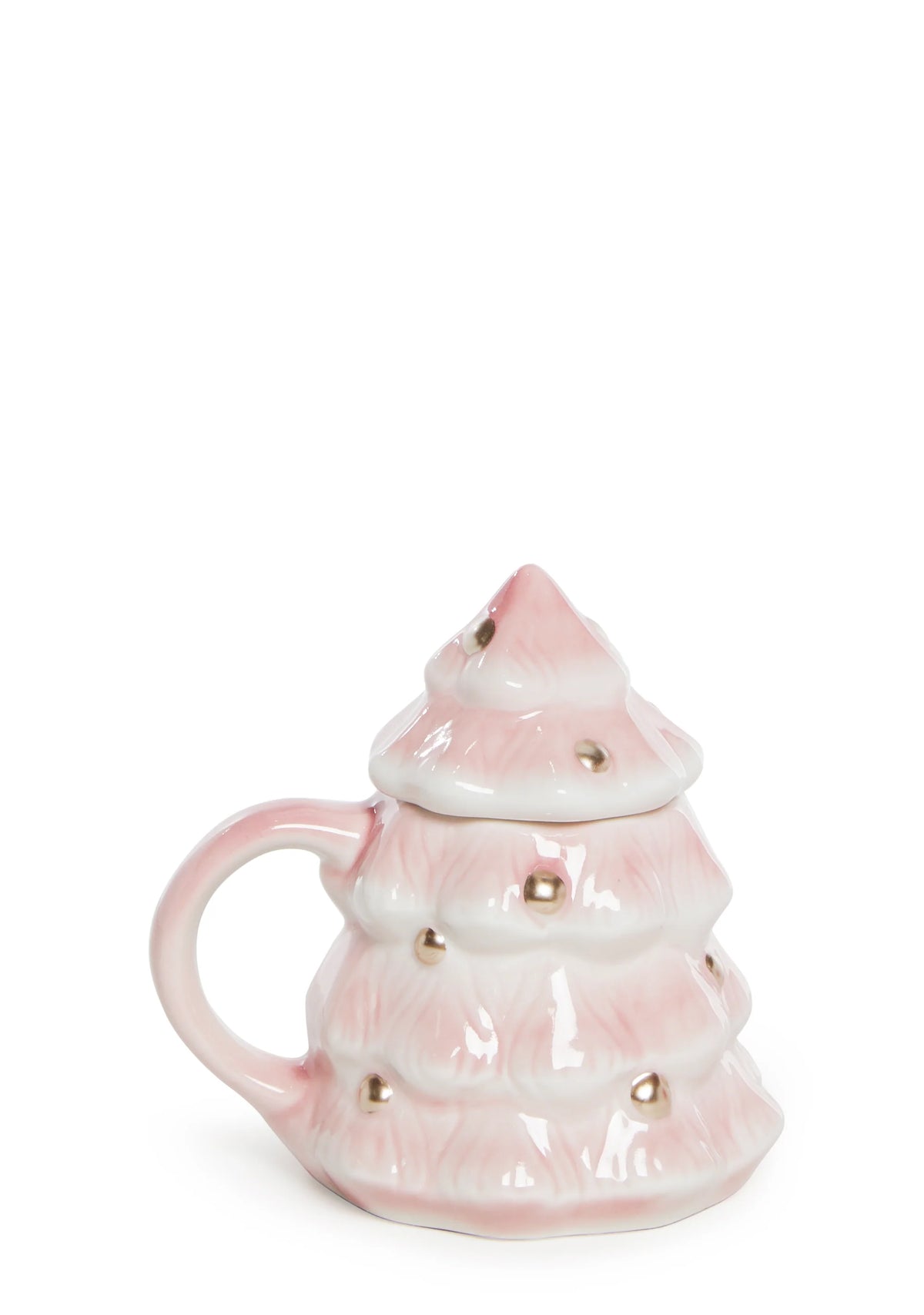 Christmas Tree Lidded Ceramic Mug