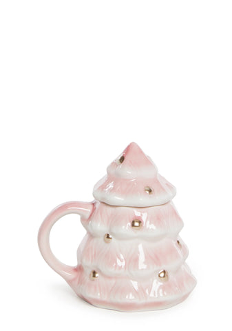 Christmas Tree Lidded Ceramic Mug