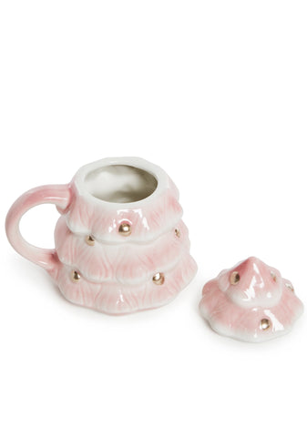 Christmas Tree Lidded Ceramic Mug
