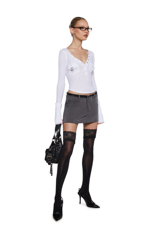 Brianna Long Sleeve Top - White