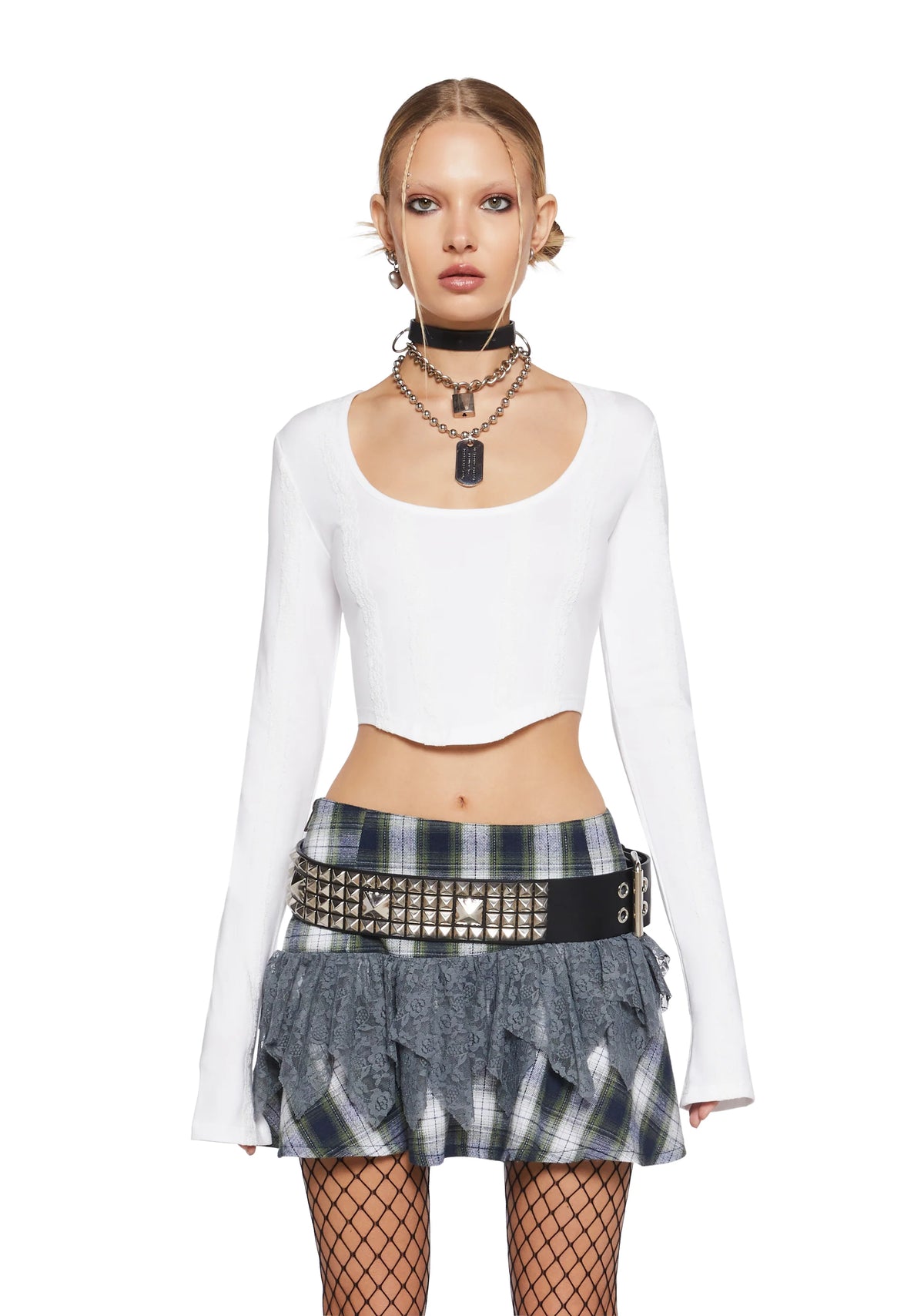 Back Stage Long Sleeve Crop Top