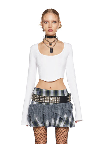 Back Stage Long Sleeve Crop Top