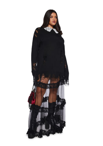 Hexed Vices Distressed Sweater