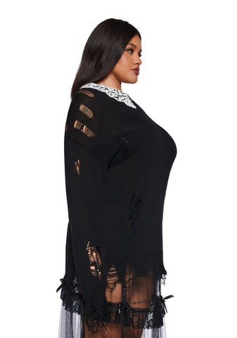 Hexed Vices Distressed Sweater