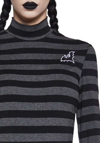 Never Meant To Be Mock Neck Top - Gray