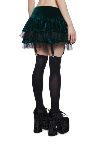 Cavalier Courtship Mini Skirt - Green