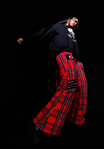 Aurora Cargo Jeans - Plaid