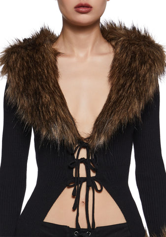 Like A Boss Faux Fur Duster