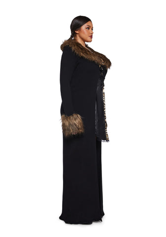 Like A Boss Faux Fur Duster