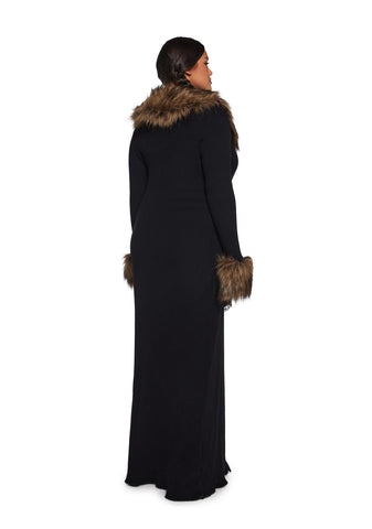 Like A Boss Faux Fur Duster