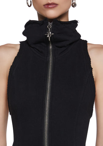 Warp Sleeveless Cargo Jumpsuit