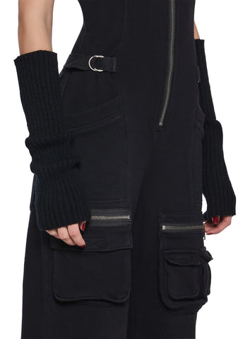 Warp Sleeveless Cargo Jumpsuit