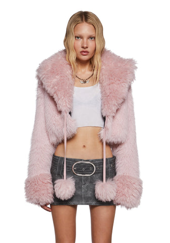 Clare Faux Fur Cropped Jacket