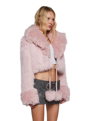 Clare Faux Fur Cropped Jacket