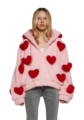 Snuggle Wonderland Cropped Sherpa Jacket