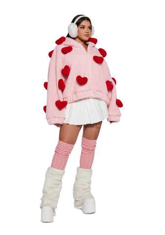 Snuggle Wonderland Cropped Sherpa Jacket