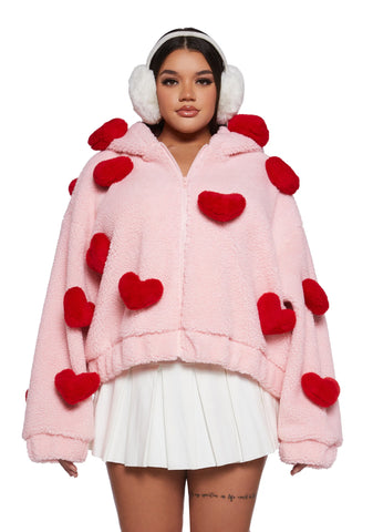 Snuggle Wonderland Cropped Sherpa Jacket