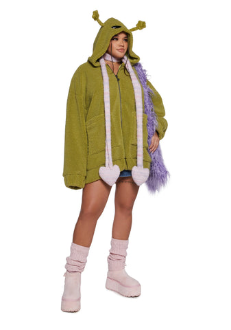 In Your Orbit Hooded Sherpa Jacket